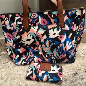 Like New Fossil Fiona Tote Bag & Wallet